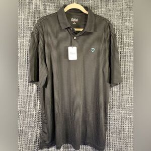 Oxford America NWT Men's Gray Stripe Golf Polo XL #619